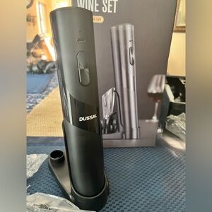 Dussal Black Electric Wine Opener Set